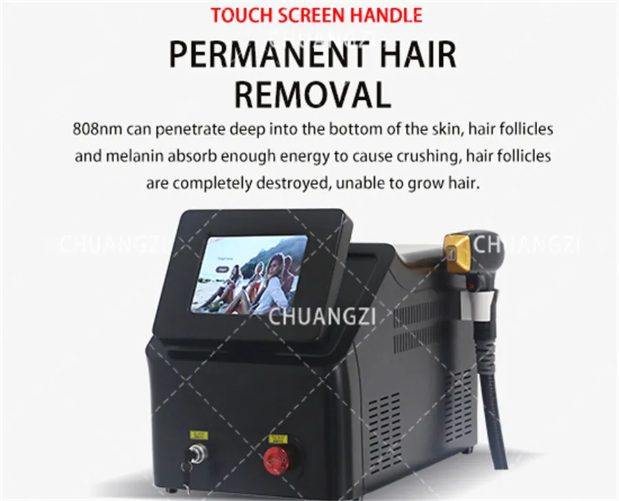 Laser Machine 3 Wavelength 808nm Diode Laser hair removal Machine Hair Remove Fast Painless 808 755 1320 Device Salon Laser